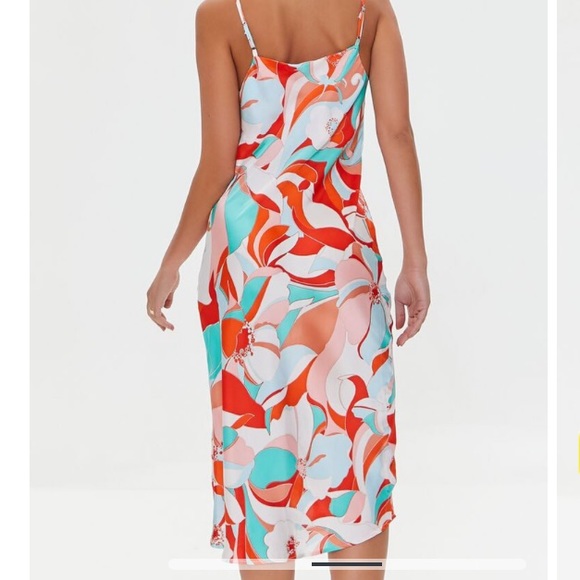 BNWOT Forever 21 abstract floral cami midi dress M - Picture 3 of 5